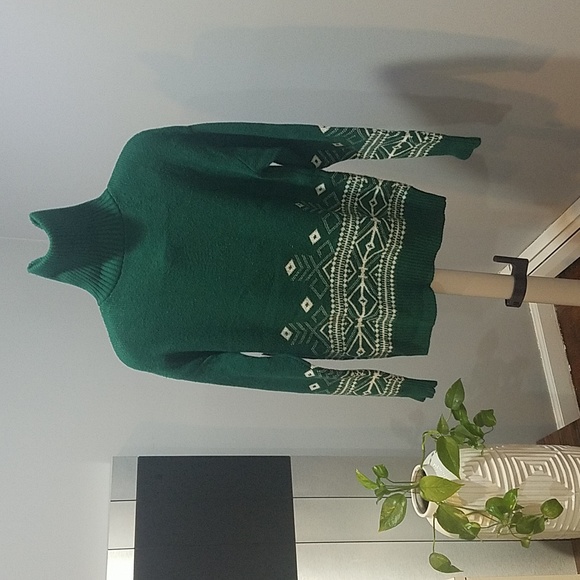 Green Half Zip Turtleneck - Picture 5 of 5